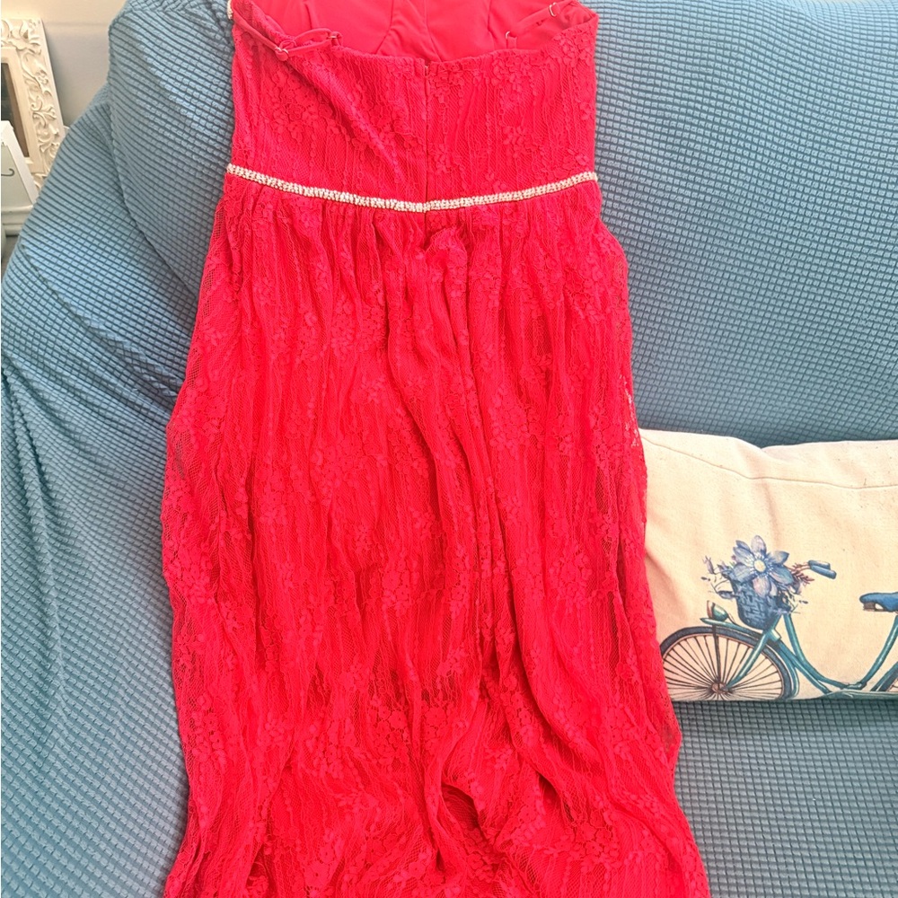 New York & Company Red Maxi Dress